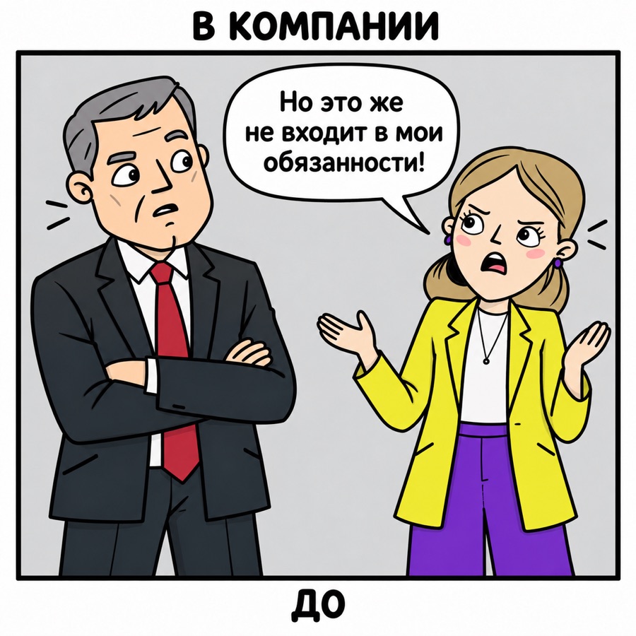 В компании, до: обычная рабочая ситуация